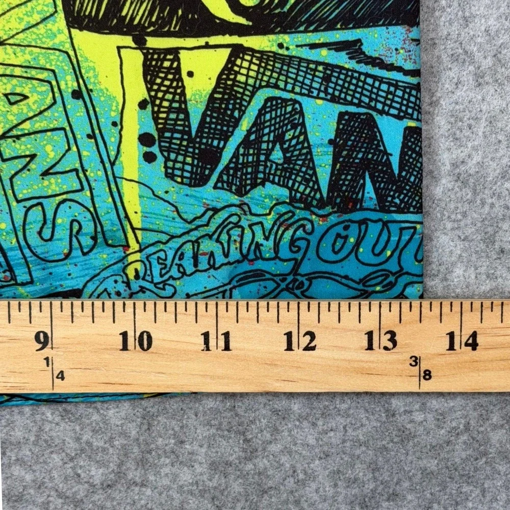 Vans Board Shorts Mens 40 Blue Black Graffiti Print Swim Trunks Skate